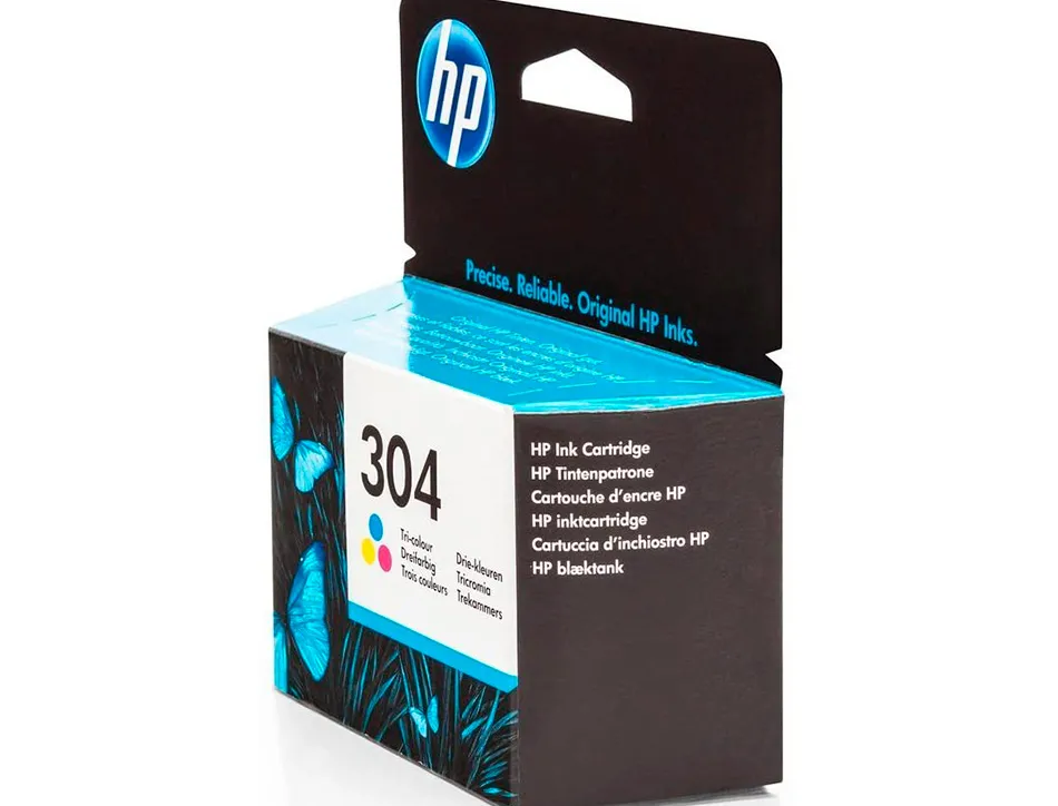 Cartouche hp 304 jet d'encre 3 couleurs cyan/magenta/jaune 100p