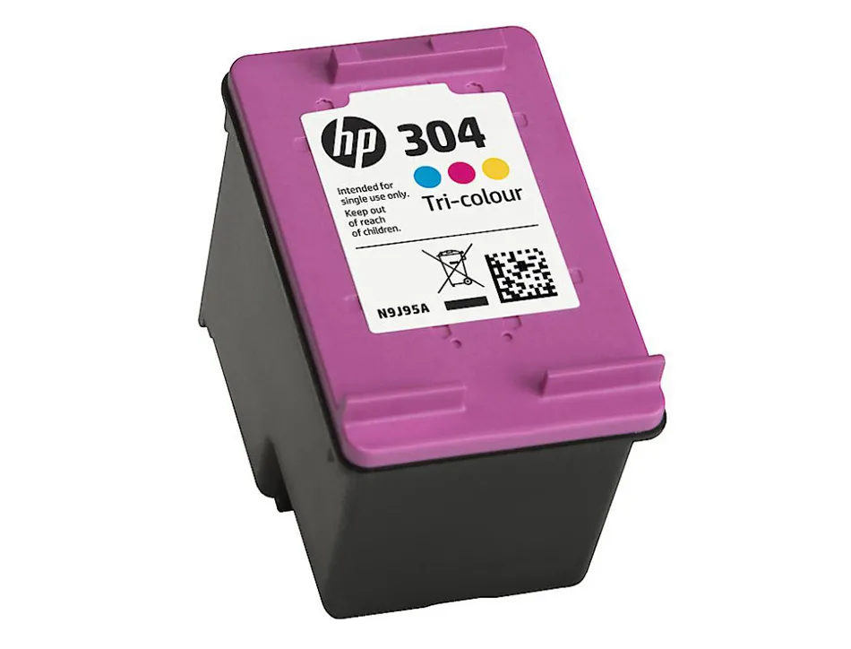 Cartouche hp 304 jet d'encre 3 couleurs cyan/magenta/jaune 100p