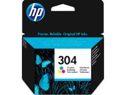 Cartouche hp 304 jet d'encre 3 couleurs cyan/magenta/jaune 100p