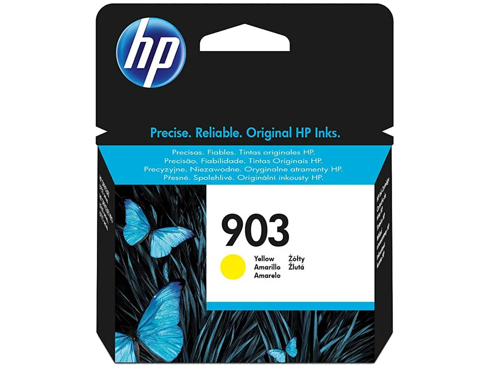 Cartouche hp 903 jet d'encre t6l95ae couleur jaune 315p
