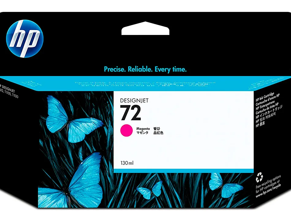 Cartouche hp 72 jet d'encre designjet sd pro c9372a couleur magenta 130ml