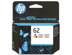 Cartouche hp 62 jet d'encre c2p06ae 3 couleurs cyan/magenta/jaune 165p