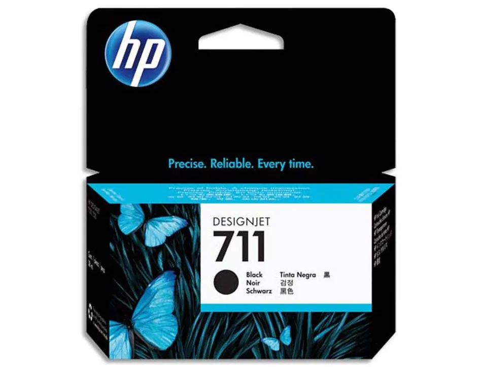 Cartouche hp 711 jet d'encre designjet t120/t120 eprinter t520/t520 couleur noir 38ml