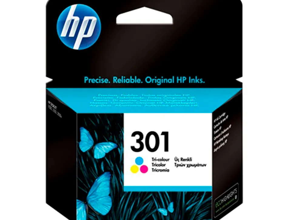 Cartouche hp 301 jet d'encre ch562ee 3 couleurs cyan/magenta/jaune 165p