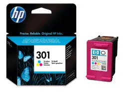 Cartouche hp 301 jet d'encre ch562ee 3 couleurs cyan/magenta/jaune 165p