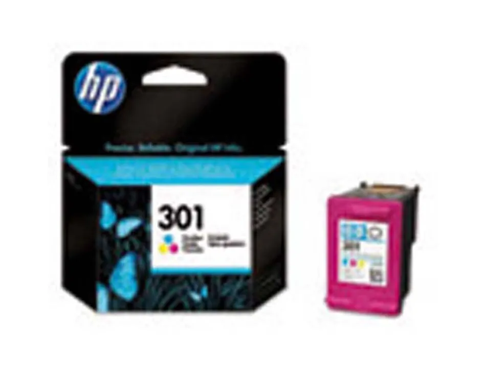 Cartouche hp 301 jet d'encre ch562ee 3 couleurs cyan/magenta/jaune 165p