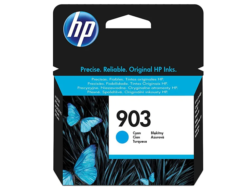 Cartouche hp 903 jet d'encre t6l87ae couleur cyan 315p