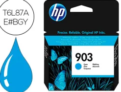 Cartouche hp 903 jet d'encre t6l87ae couleur cyan 315p