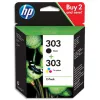 Cartouche hp 303 jet d'encre combo pack couleur noir 200p / tricolor 165p