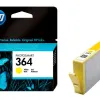 Cartouche hp 364 jet d'encre cb320ee couleur jaune 300p