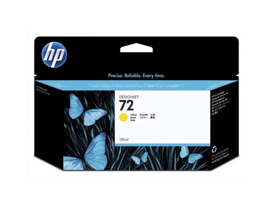 Cartouche hp 72 jet d'encre c9373a designjet sd pro mfp couleur jaune 130 ml