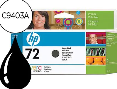 Cartouche hp 72 pour designjet t610/1100 couleur noir 2400p