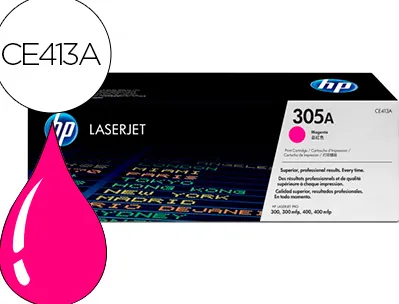 Cartouche hp 305a laserjet ce413a couleur magenta 2600p