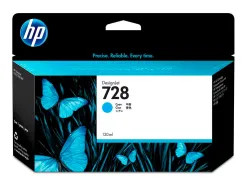 Cartouche hp jet d'encre 728 couleur cyan 130ml