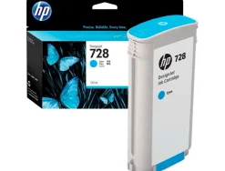 Cartouche hp jet d'encre 728 couleur cyan 130ml