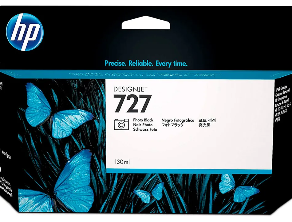 Cartouche hp jet d'encre 727 couleur cyan 130ml
