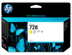 Cartouche hp jet d'encre 728 couleuer jaune 130ml