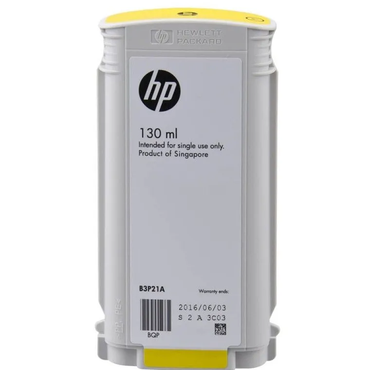 Cartouche hp jet d'encre 727 couleur jaune 130ml