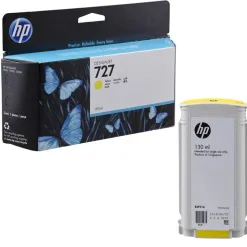 Cartouche hp jet d'encre 727 couleur jaune 130ml