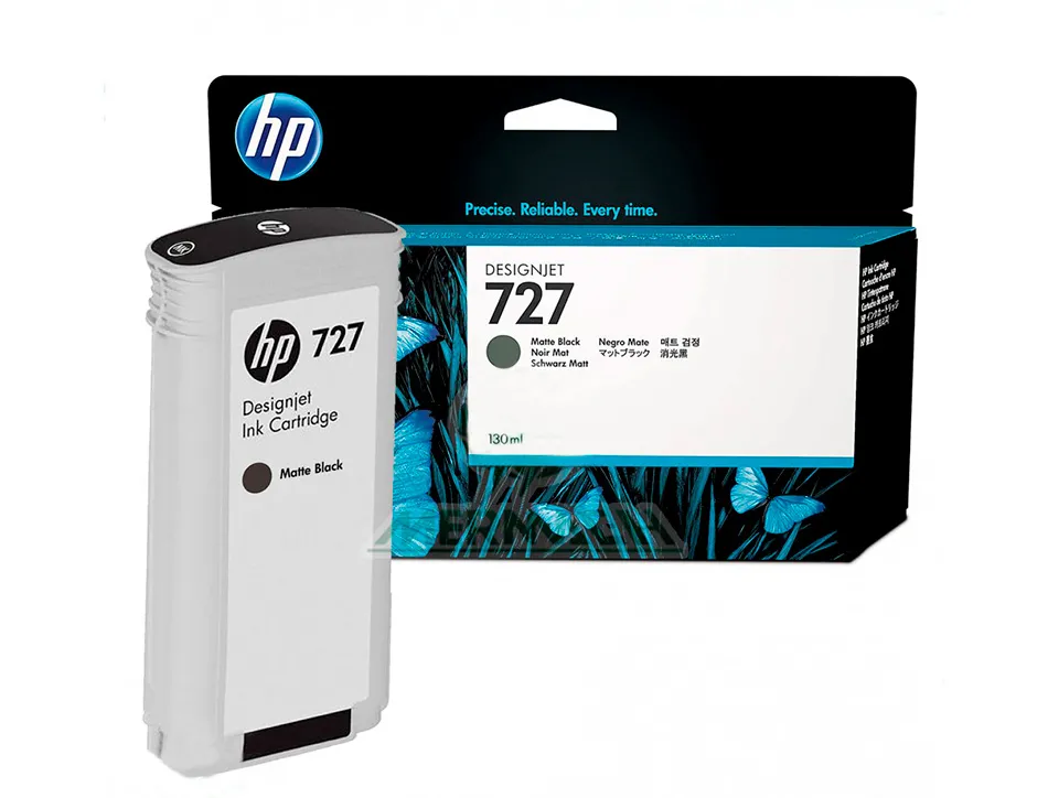 Cartouche hp jet d'encre 727 couleur noir mat 130ml