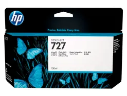 Cartouche hp jet d'encre 727 couleur noir photo 130ml