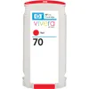 Cartouche hp jet d'encre 70 couleur rouge 130ml