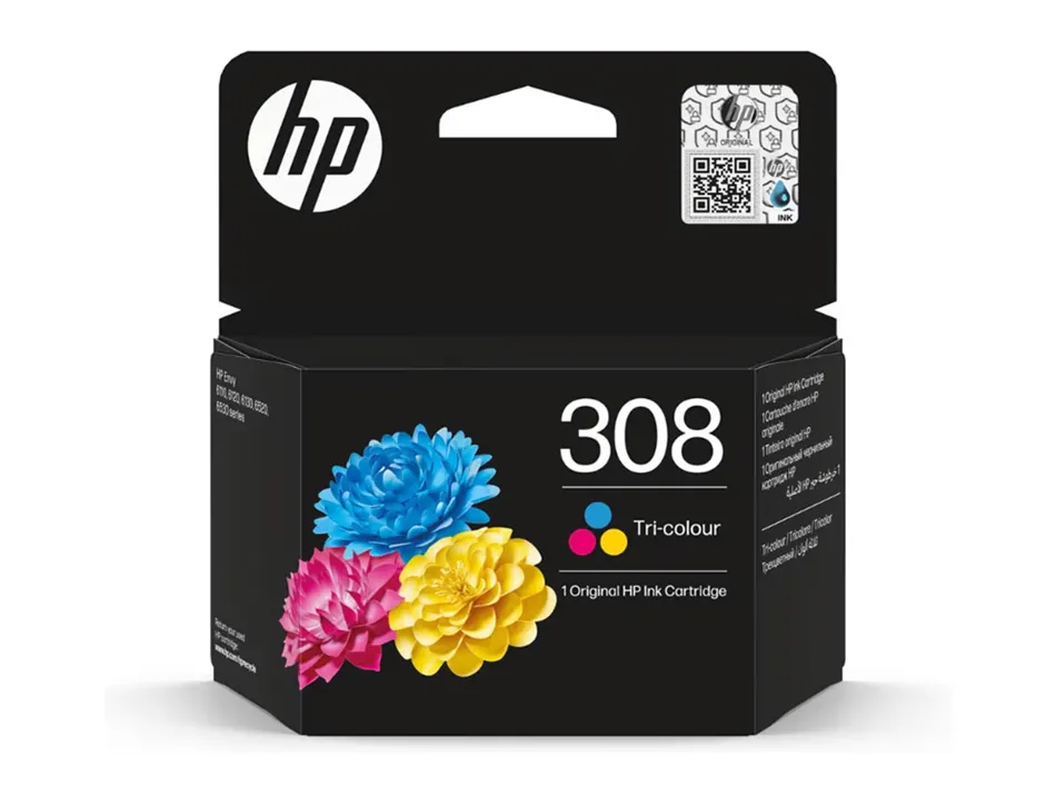Cartouche hp jet d'encre 308 7fp20ue tri coloris jaune/cyan/magenta 120 pages