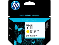 Cartouche hp jet d'encre 711 cz136a couleur jaune 29ml lot de 3