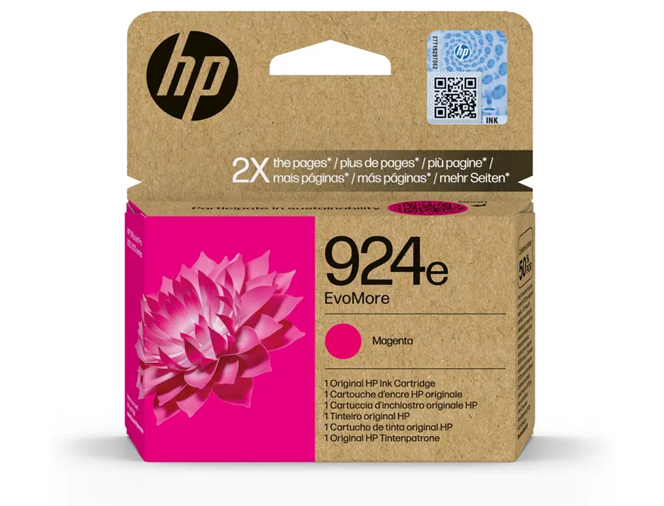 Cartouche hp jet d'encre 924e evomore 4k0u8ne coloris magenta 800p