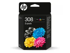 Cartouche hp jet d'encre original 308 6l6s6ue pack 4 couleurs