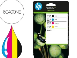 Cartouche hp jet d'encre original 937 6c400ne pack 4 couleurs