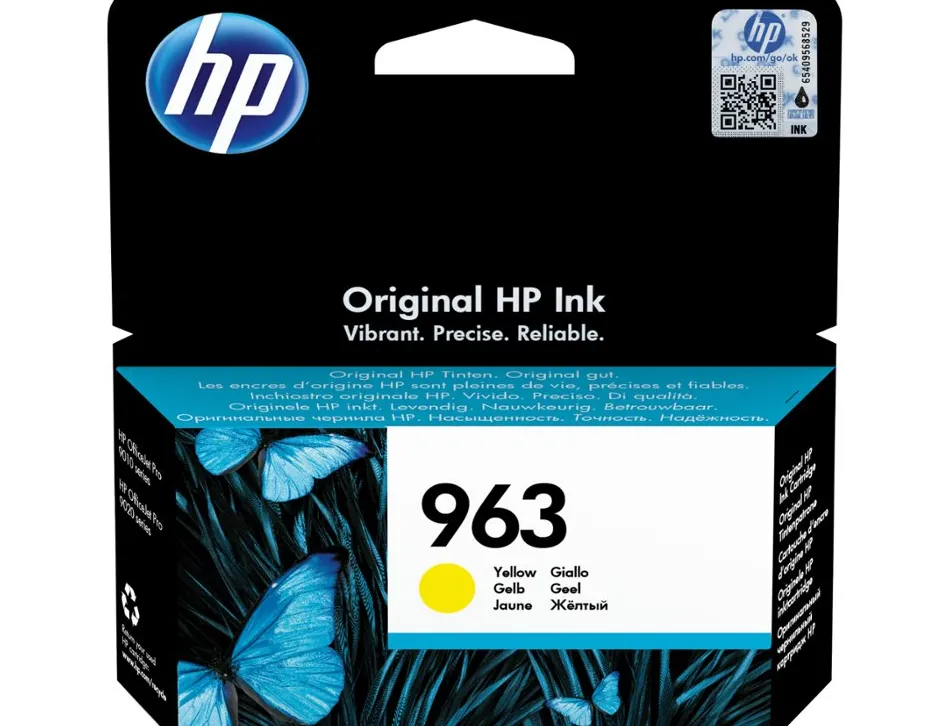 Cartouche hp jet encre 963 officejet pro 9010 - 9020 / 9022 / 9023 / 9025 700 pages jaune