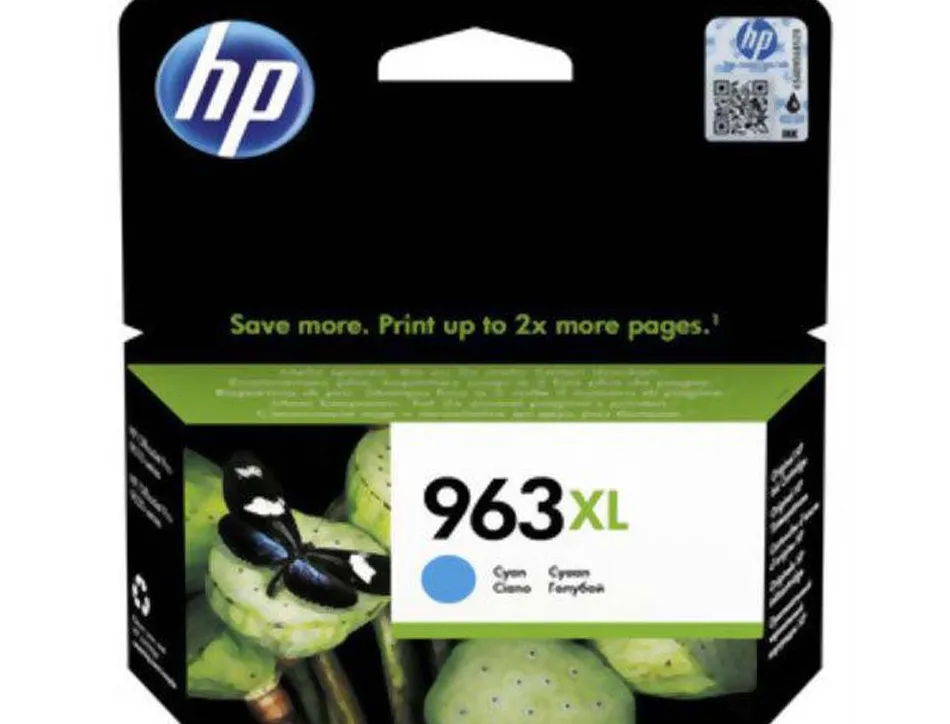 Cartouche hp jet encre 963 xl officejet pro 9010 - 9020 / 9022 / 9023 / 9025 1600 pages cyan