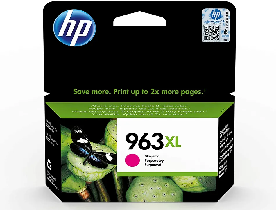 Cartouche hp jet encre 963 xl officejet pro 9010 - 9020 / 9022 / 9023 / 9025 1600 pages magenta