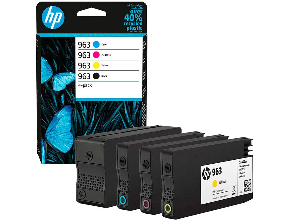 Cartouche hp laser jet 963-6zc70ae multi pack noir/ cyan/magenta/jaune