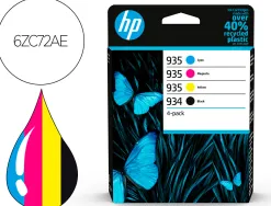 Cartouche hp laserjet 934/935 -y 6zc72ae multi pack noir/ cyan/magenta/jaune