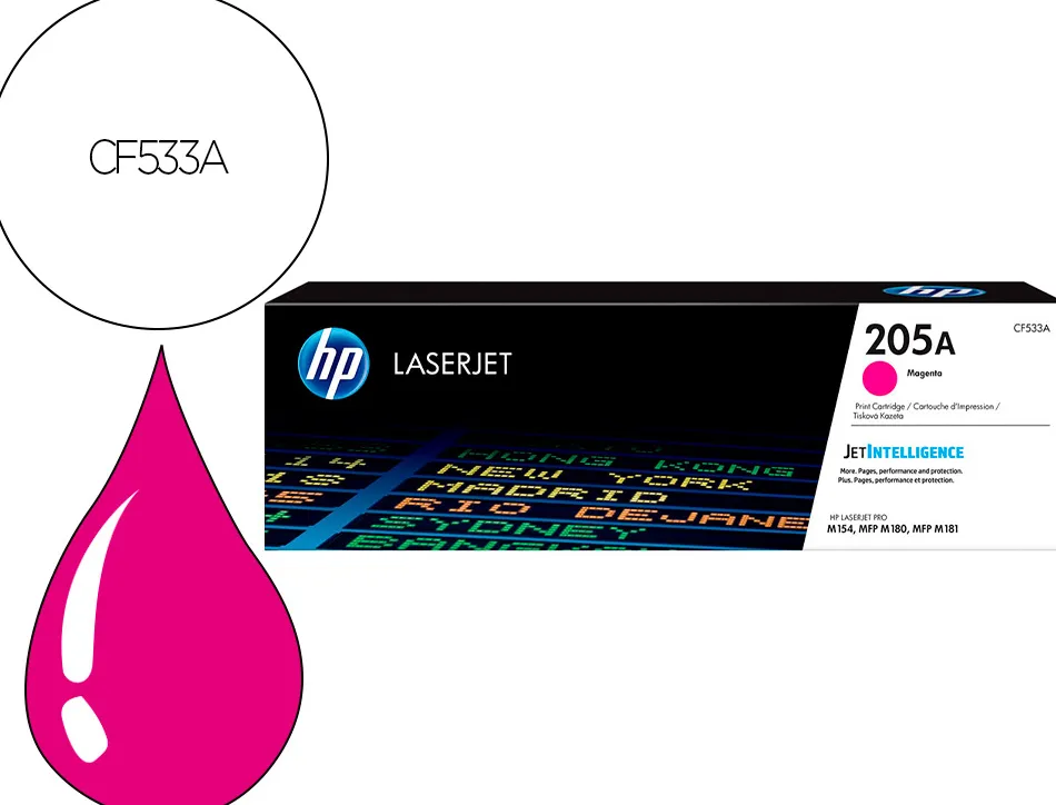 Cartouche hp laserjet 205a -cf5 33a couleur magenta 900 pag