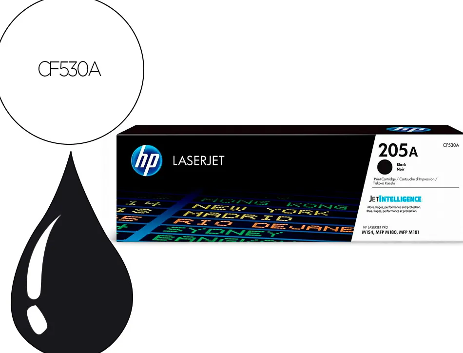 Cartouche hp laserjet 205a-cf530a couleur noir 1100 pag