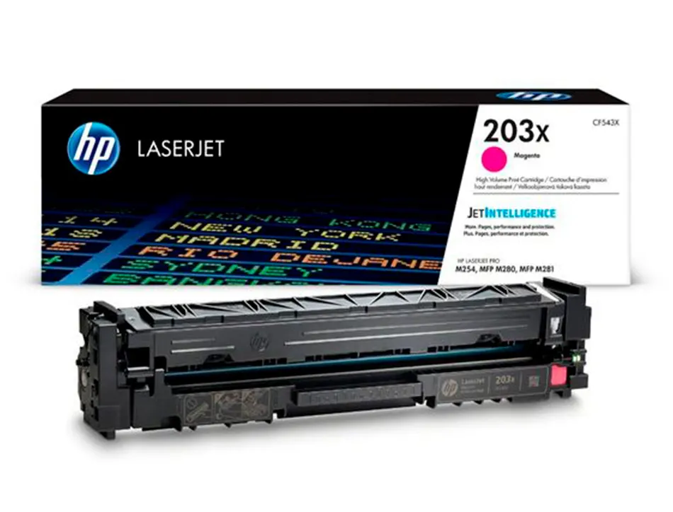 Cartouche hp laserjet 203x -cf 543x magenta 2500 pag