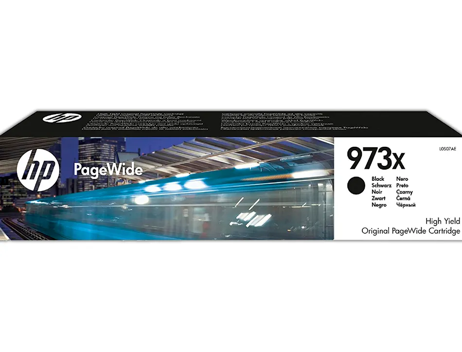 Cartouche hp 973x jet d'encre l0s07ae pagewide pro couleur noir 10000p