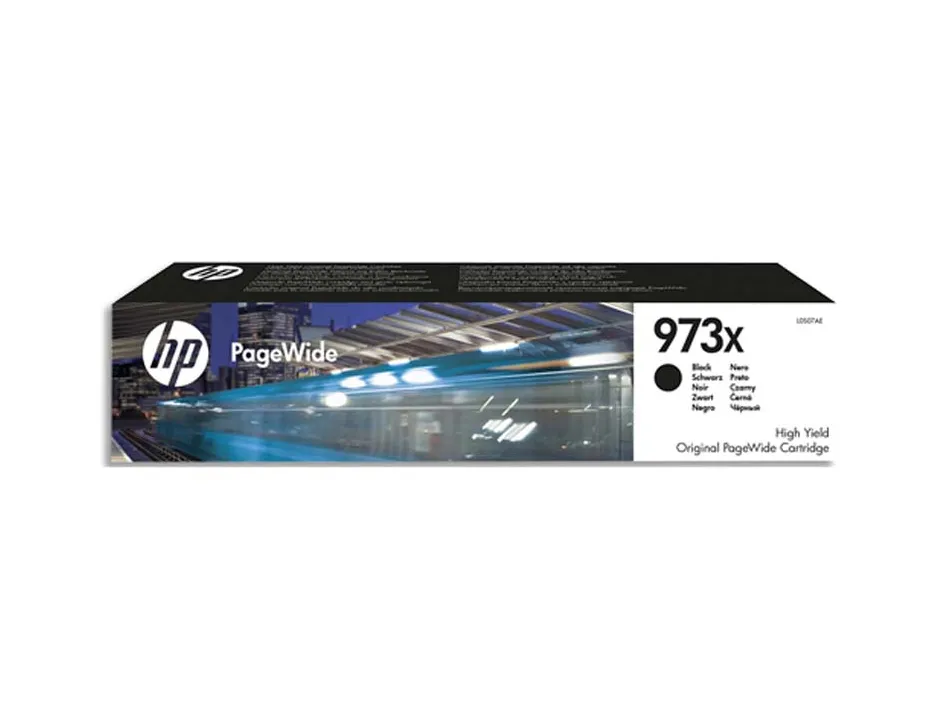 Cartouche hp 973x jet d'encre l0s07ae pagewide pro couleur noir 10000p