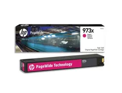 Cartouche hp 973x jet d'encre f6t82ae pagewide pro couleur magenta 7000p