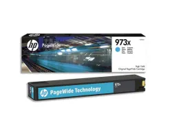Cartouche hp 973x jet d'encre f6t81ae pagewide pro couleur cyan 7000p