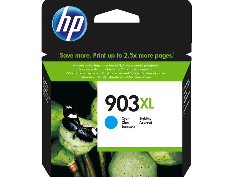 Cartouche hp 903xl jet d'encre t6m03ae couleur cyan 825p
