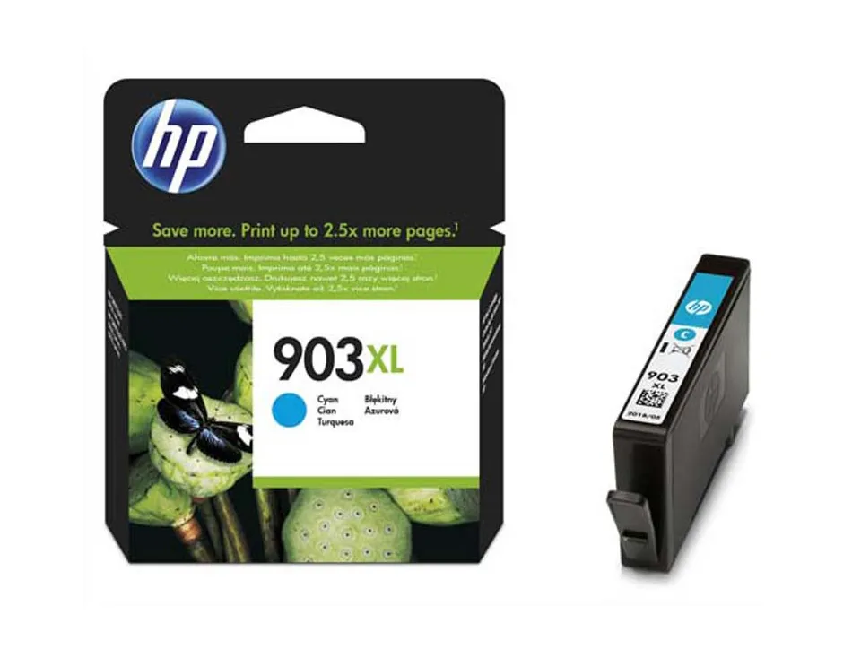 Cartouche hp 903xl jet d'encre t6m03ae couleur cyan 825p