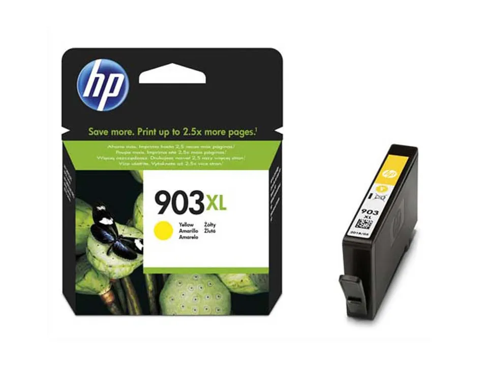 Cartouche hp 903xl jet d'encre t6m11ae couleur jaune 825p