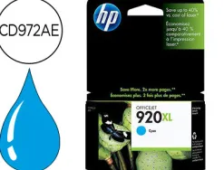 Cartouche hp 920xl jet d'encre cd972ae couleur cyan haute capacité 700p