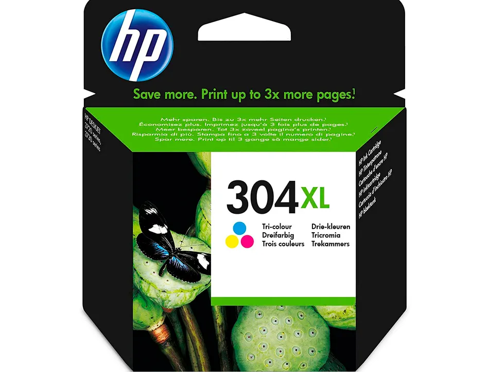 Cartouche hp 304xl jet d'encre n9k08ae couleur noir 300p