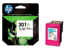Cartouche hp 301xl jet d'encre ch564ee 3 couleurs cyan/magenta/jaune 330p