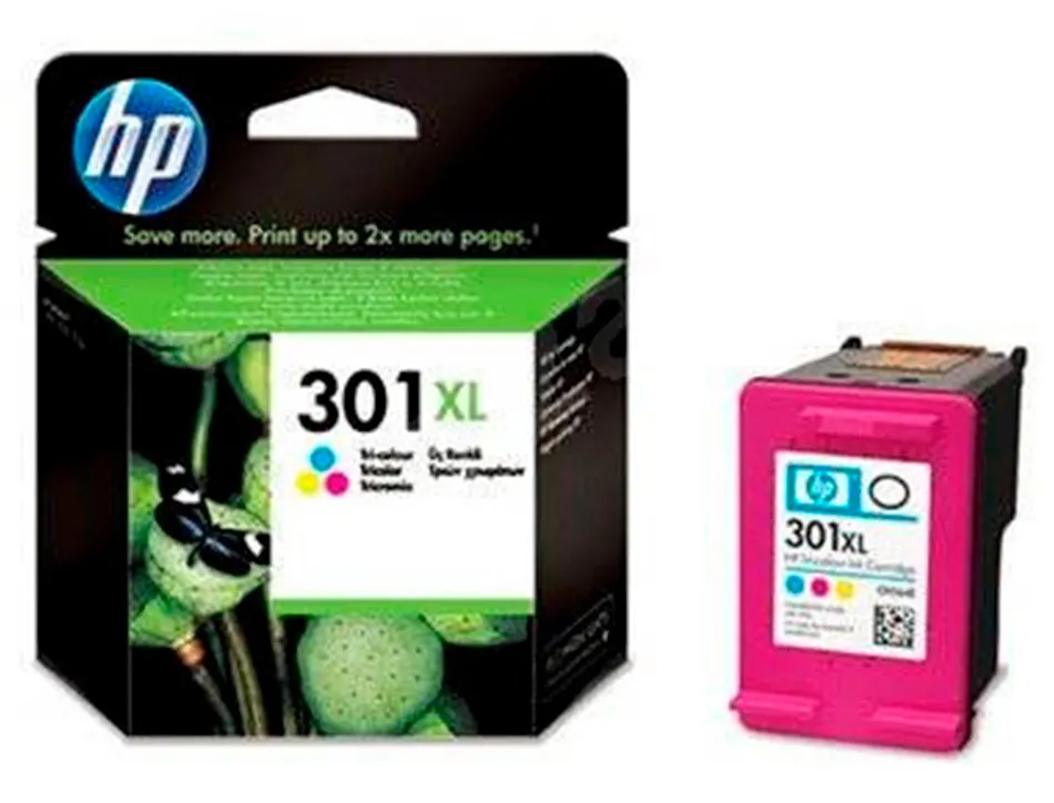 Cartouche hp 301xl jet d'encre ch564ee 3 couleurs cyan/magenta/jaune 330p
